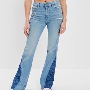 AE superflare x-long Jean w floral detail
